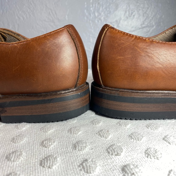 Bass Mens Brown  Leather Lace Up Oxford Dress Shoes - Picture 2 of 15